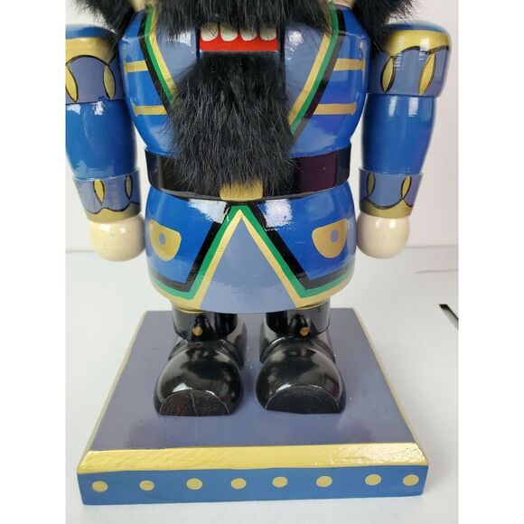 Vintage Deluxe Christmas Nutcracker Wood 13" Blue Soldier Holiday Decor‎ - Picture 10 of 11